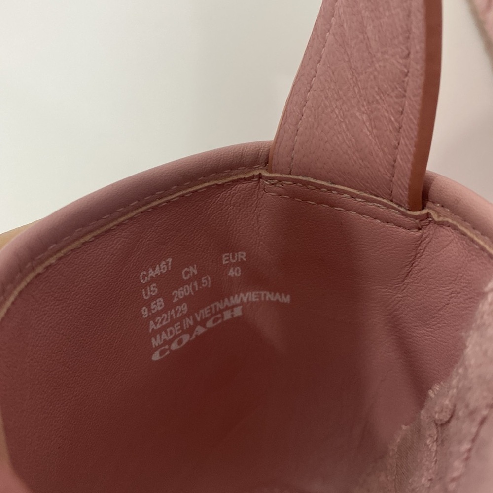 COACH Women’s Noelle Terry Cloth Platform Sandals – Blush Pink Monogram - 9.5B - Picture 13 of 15